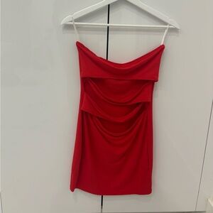 Red Strapless Women’s Dress